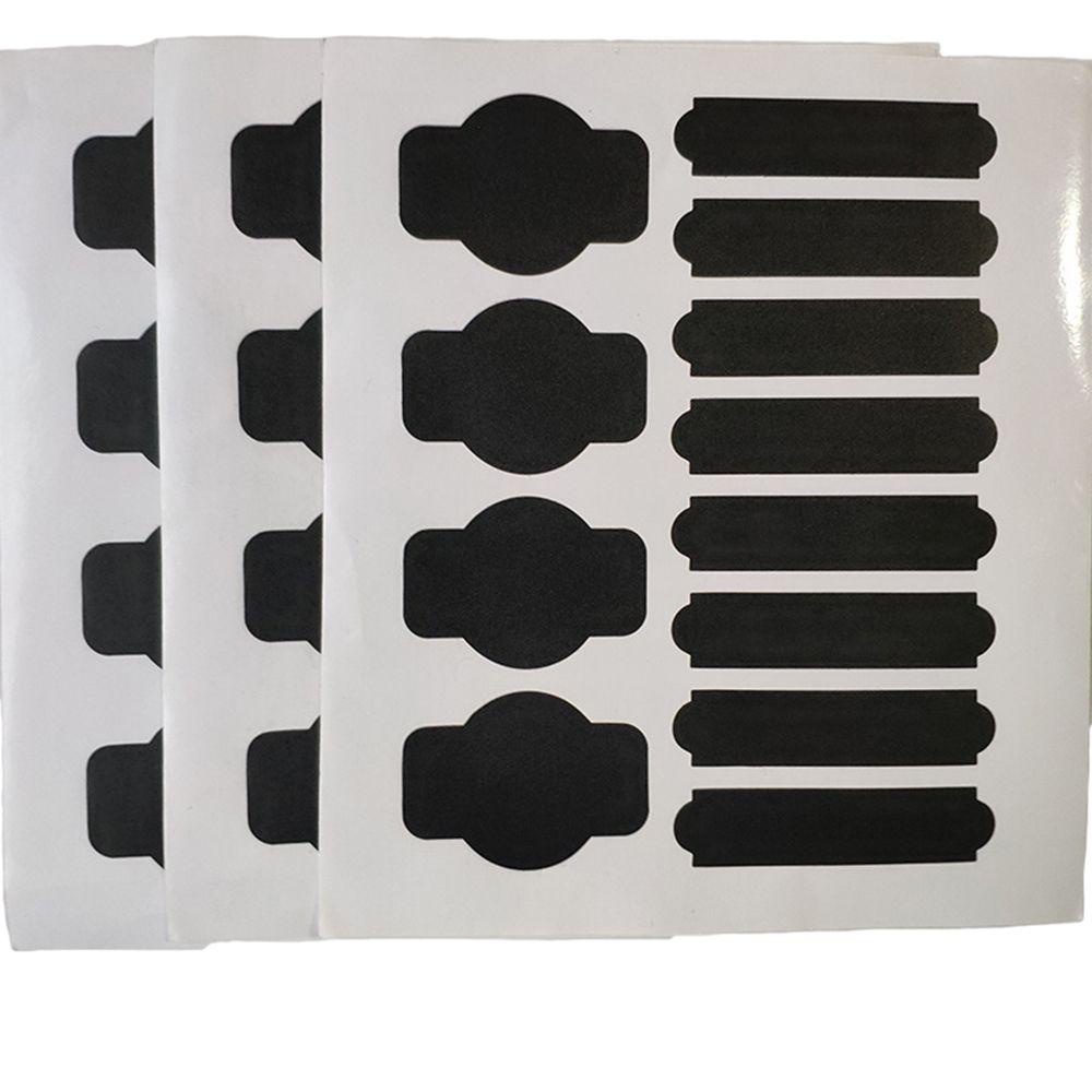 Nanas 12/36PCS Papan Tulis Stiker Penanda Perekat Diri Organizer Dapur Papan Hitam