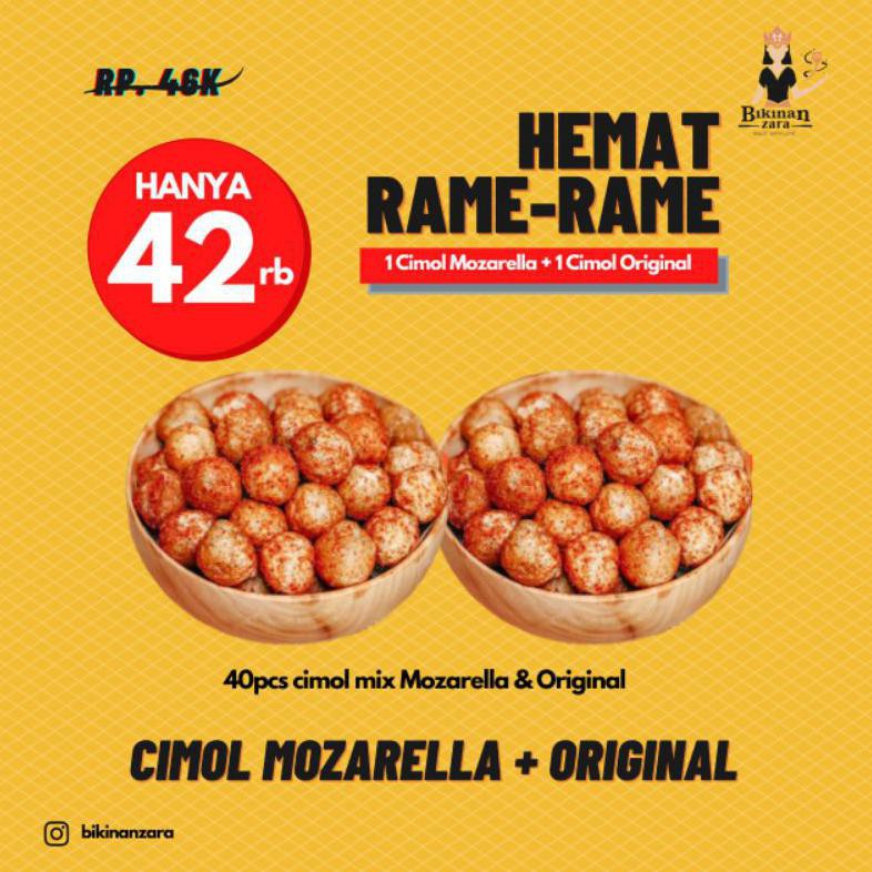 

Best Seller Paket Hemat Rame-Rame Cimol Keju Mozarella + Cimol Original