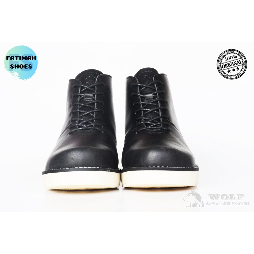 Sepatu Pria Boots Kulit Sepatu Malamut Sole Putih Original Handmade Sepatu kulit Pria Asli Murah