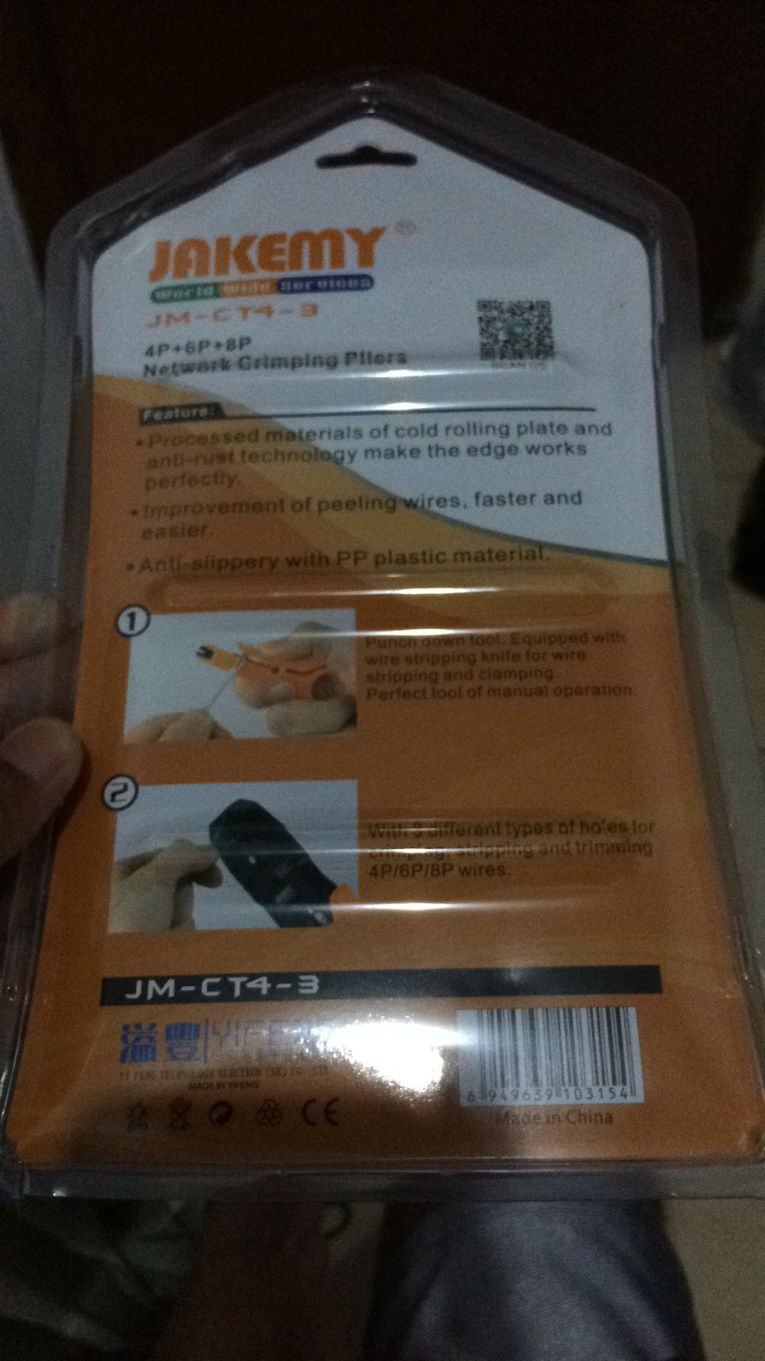 Jakemy Crimper Plier Tang Lan Network Cable Rj45 / Rj-11- Jm-ct4-3