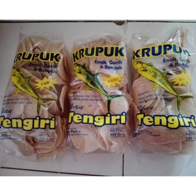 

Krupuk ikan Tengiri kerupuk mentah enak gurih