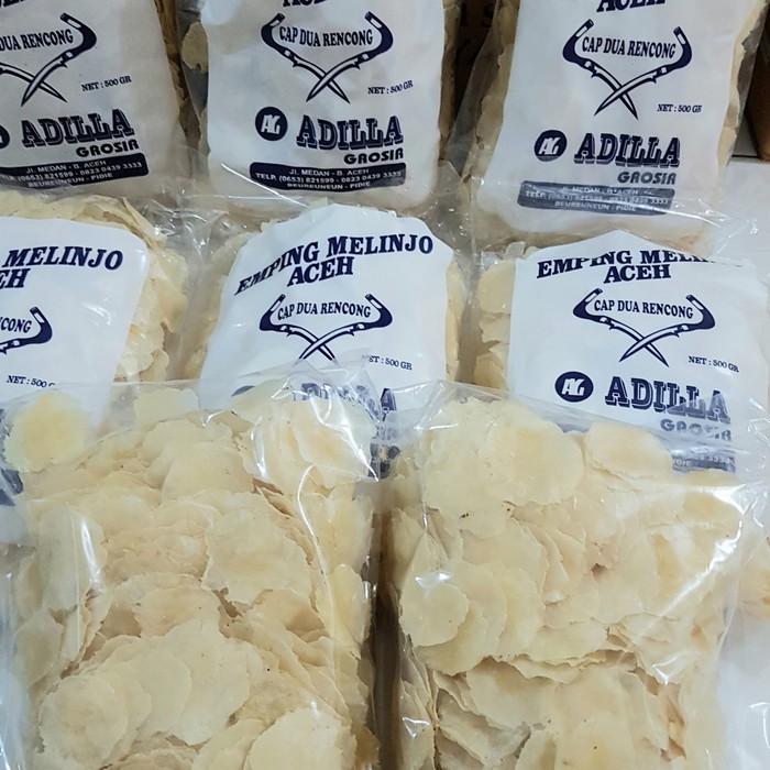 Emping Aceh Kualitas Super Emping Grade A Super Tipis Melinjo Aceh - 500gr