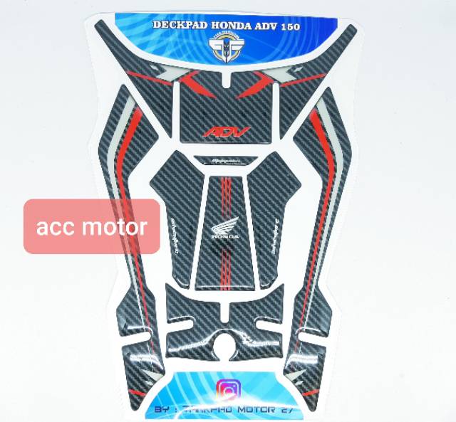 Sticker Stiker tankpad deckpad honda ADV 160 ADV 150  carbon resin premium