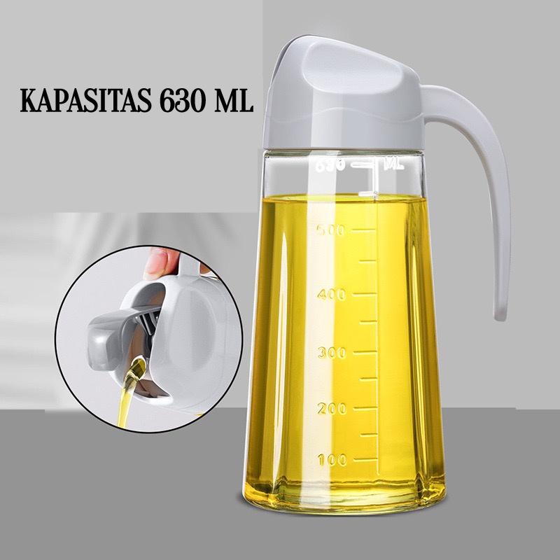 BOTOL KACA 630ML MINYAK / BOTOL MINYAK KACA KAPASITAS 630ML / BOTOL KACA KECAP CUKA