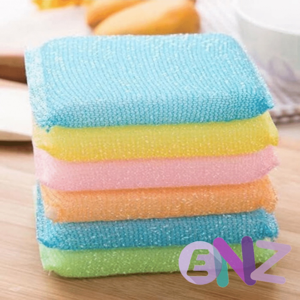 ENZ ® Spons Spon Dapur Alat Pembersih Mencuci Piring Sabut Gosok Sponge Pad Sikat Cuci Piring 1181