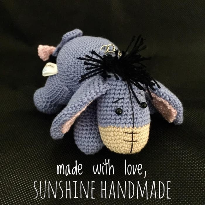Gantungan kunci / tas Eeyore Amigurumi / Boneka Rajut Berkualitas