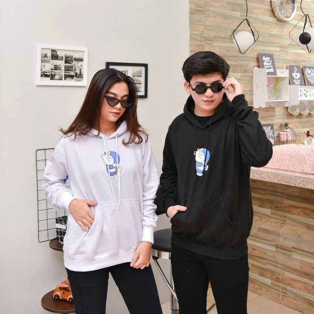 Hoodie Wanita Pria Jaket Hoddie Wanita Couple Dora Kiss Jaket Hodie Dewasa Doraemon Terbaru-4