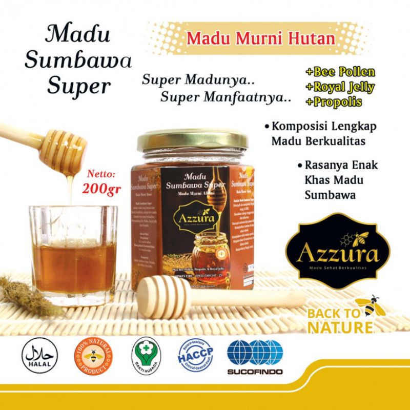 

Madu Sumbawa Super 200 gram ,Madu Azzura Sumbawa super