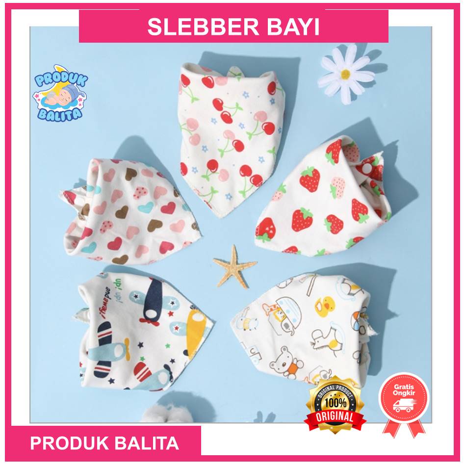 Slebber Bayi Segitiga Celemek Makan Bayi Handuk Air Liur Tatak Iler