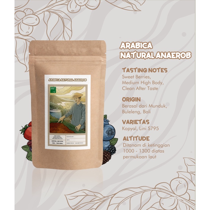 

Arabica Natural Anaerob Process - Munduk Coffee - Specialty Coffee