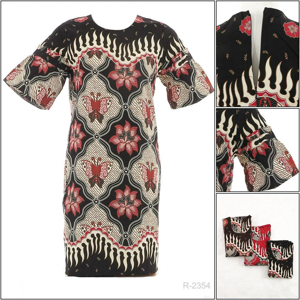 [018002354] Sackdress Batik Cewek Lengan Pendek Tasya