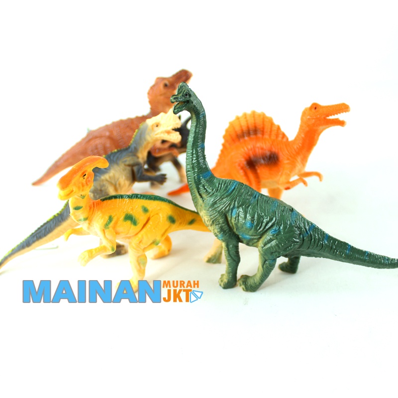 MAINANKEI MAINAN ANAK MURAH DINOSAURIOS 062 DINO KANTONG ISI 6 MAINAN HEWAN KARET ANIMAL DINO