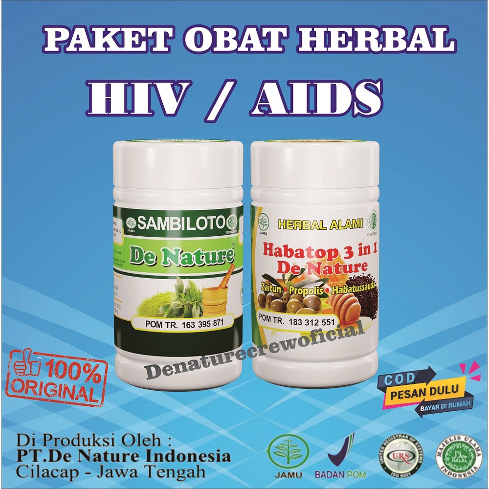 Obat ARV AIDS HIV Tifus Tipes Herbal De Nature Asli SAMBILOTO HABATOP Paling Ampuh