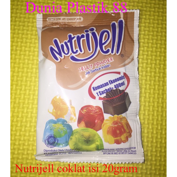 

HOT SALE 20GR TEPUNG SERBUK AGAR JELLY NUTRIJELL NUTRIJEL COKLAT CHOCOLATE !!!!!!