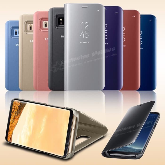 Clear View Samsung A02S Standing Cover Flip Mirror