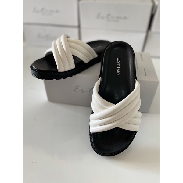 Sandal slip on wanita | SIGRID by estimo.look | sandal wanita sandal cewek-White