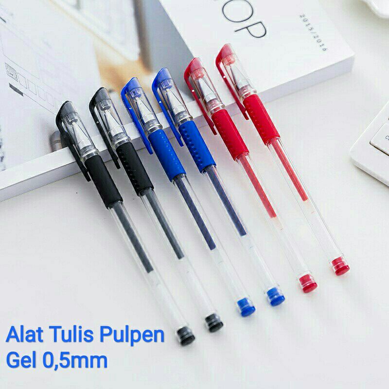 

Pulpen Gel Ink 0,5mm Alat Tulis Kantor Sekolah Pena Pen Tinta Cair Standart Warna