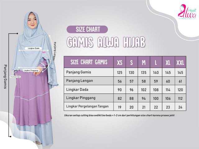 GAMIS SYARI ADIBA SET KHIMAR  || ALWA HIJAB