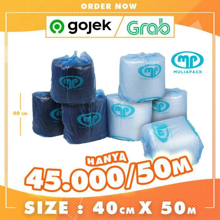 

PROMO - BUBBLE WRAP ROLL 40CM X 50 METER HITAM PUTIH BUBLE WRAP MULIAPACK - MP Putih - 40cm