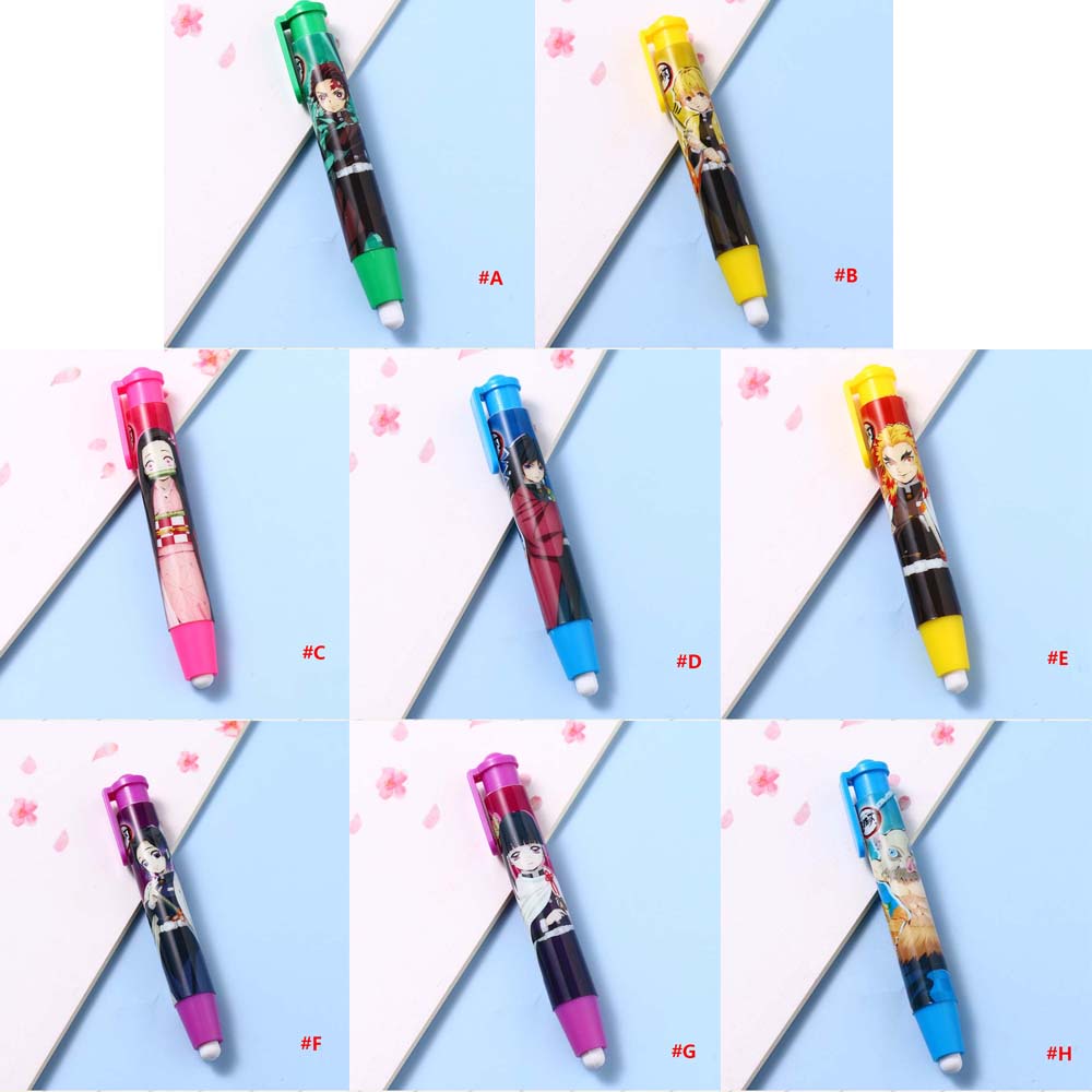 Penghapus Pensil Bahan Karet Desain Anime Demon Slayer Kimetsu No Yaiba Retractable Untuk Anak Sekolah