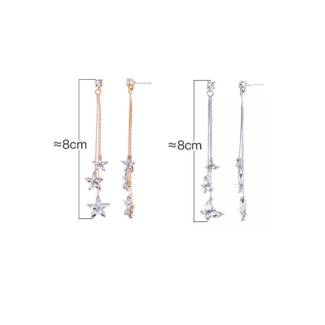 LRC Anting Tusuk Fashion Flower Butterfly Flower Earrings D13935
