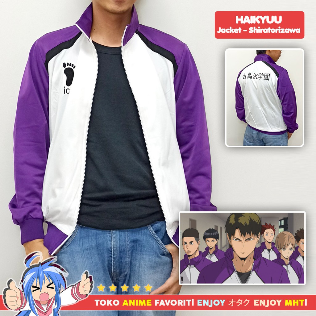 Jaket Anime Haikyuu - Shiratorizawa Academy Kostum Cosplay Costume