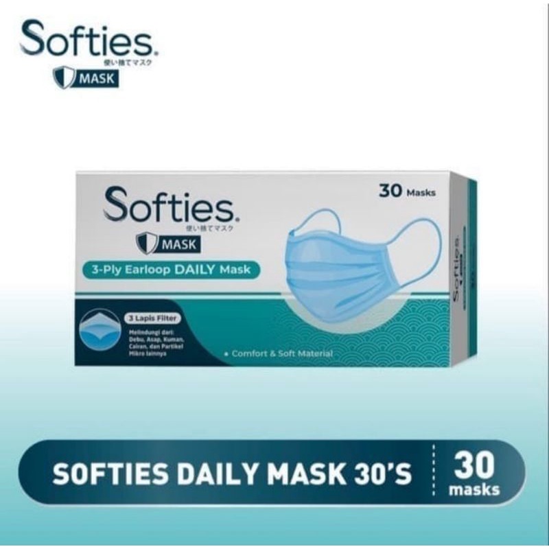 Softies Daily Mask 30s 3-ply 100% ORI
