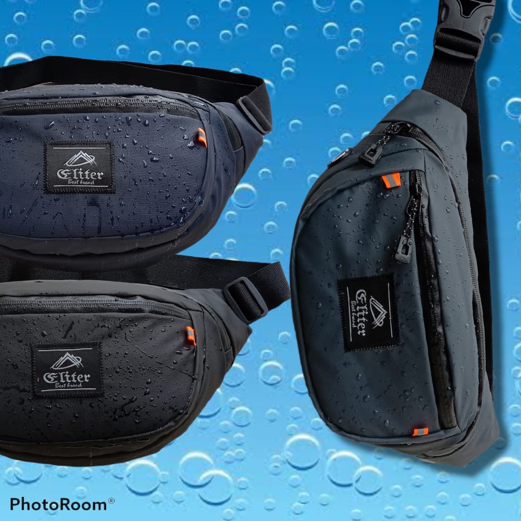 SLINGBAGKU (3 RUANGAN) TAS ELITER ANTI AIR PRIA WAISTBAG WATERPROOF