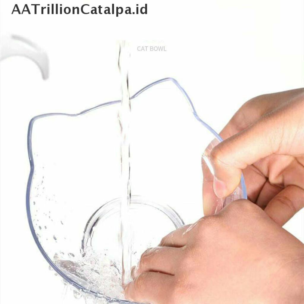 (AATrillionCatalpa) Sarung Tangan Anti slip 15°Mangkok Makan / Minum Miring Dengan Stand Untuk Anjing / Kucing