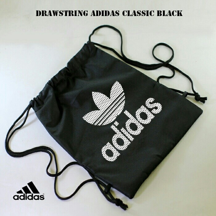 Tas Ransel Serut Drawstring Bag Travel Sport Gym Bag Fitness / Tas Adidas kampus / Olahraga Murah