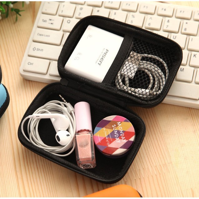 Dompet Headset Kabel Charger HP serbaguna Cable Pouch Bag Case