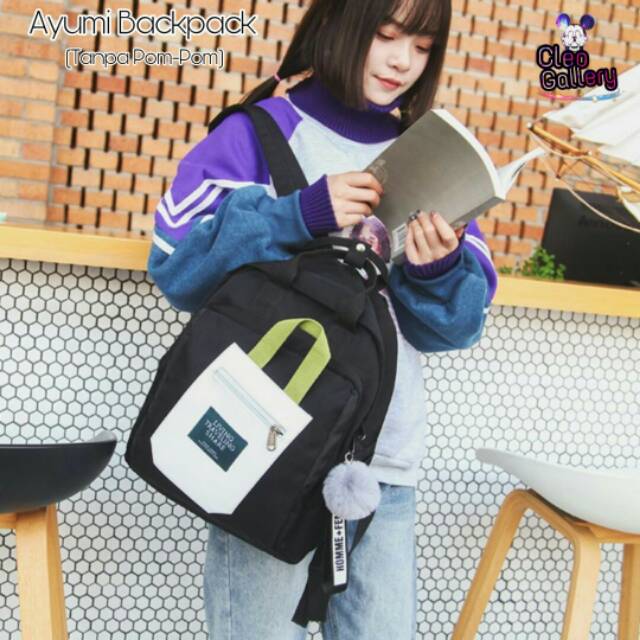 Backpack ayumi tas ransel wanita kekinian tas besar