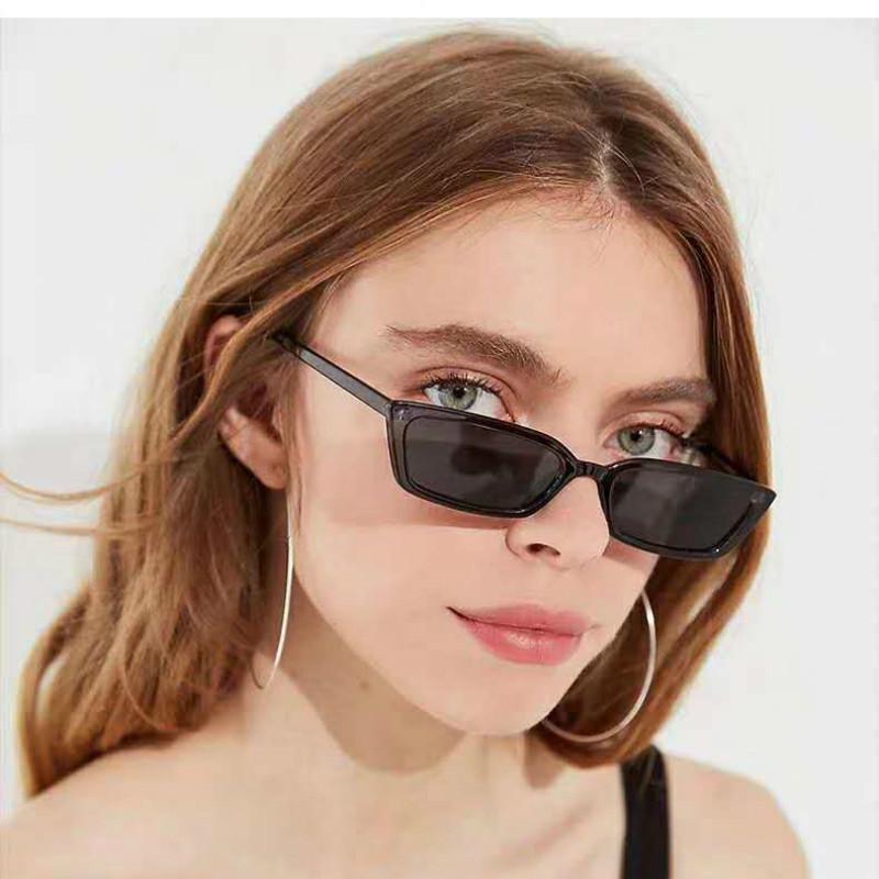 【YUZHU】COD Fashion Baru Retro Rectangle Kecil Bingkai Permen Warna Sunglasses