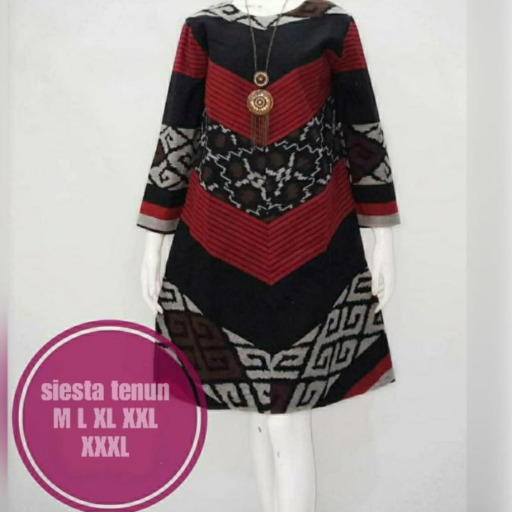Best Seller.. siesta tenun #2 tunik tenun seragam kantor
