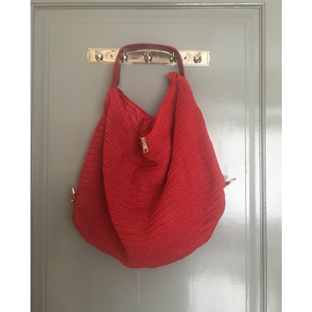 dowa merah shoulder bag mix leather