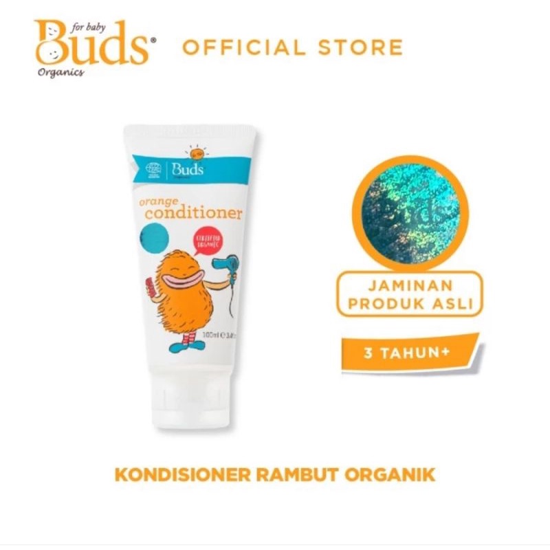 Buds Organics Conditioner For Kids 100 ml - Kondisioner Rambut Organik  Untuk Anak