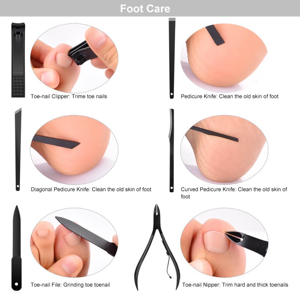 Alat Set Manicure Pedicure 15 in 1 Foot Hand Facial Care