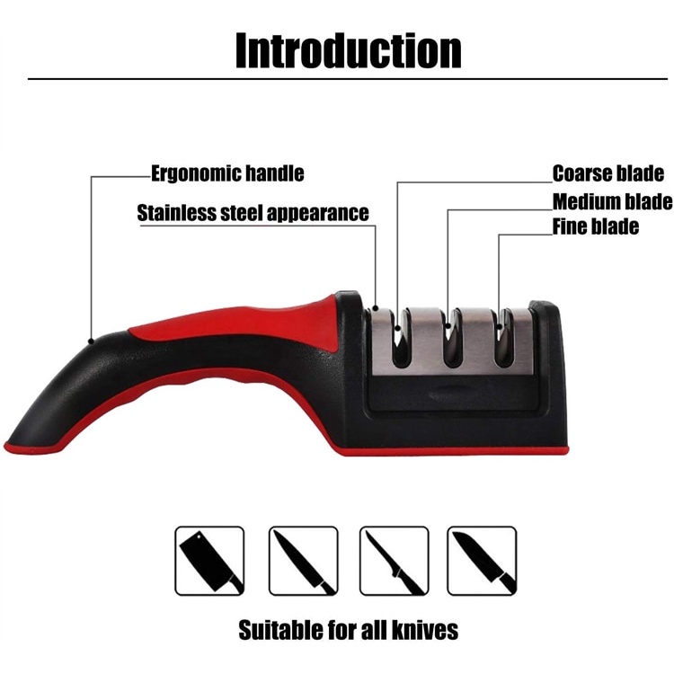 Alat Pengasah Asahan Asah Pisau Gunting Dll Surmene 3 Slot Stage Knife Grinder