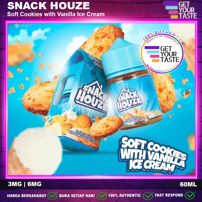 Liquid Snack Houze Soft Cookies Vanilla Ice Cream 60ML by Rcraft