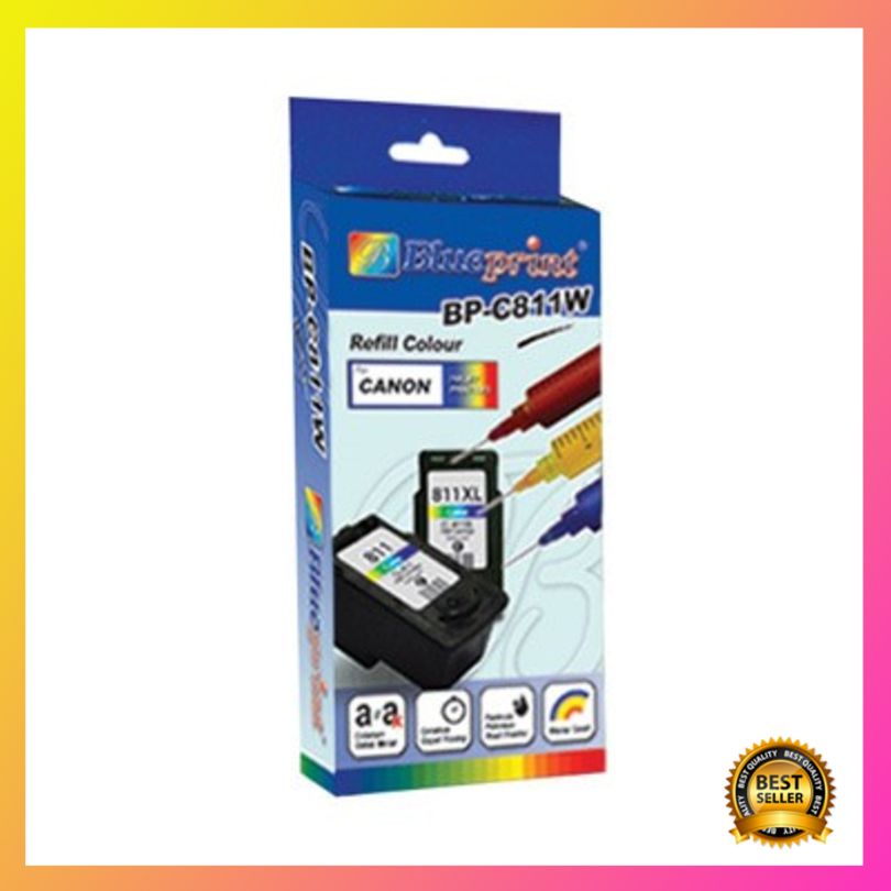 Diskon Blueprint Tinta Refill Canon Colour Pigment (BP-C811W)