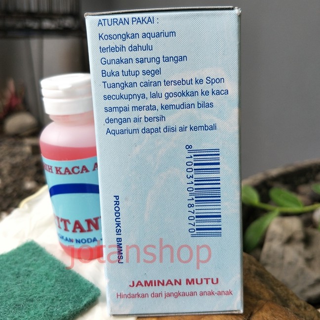 titanic 60ml obat pembersih kaca anti jamur kerak kaca aquarium aquascape