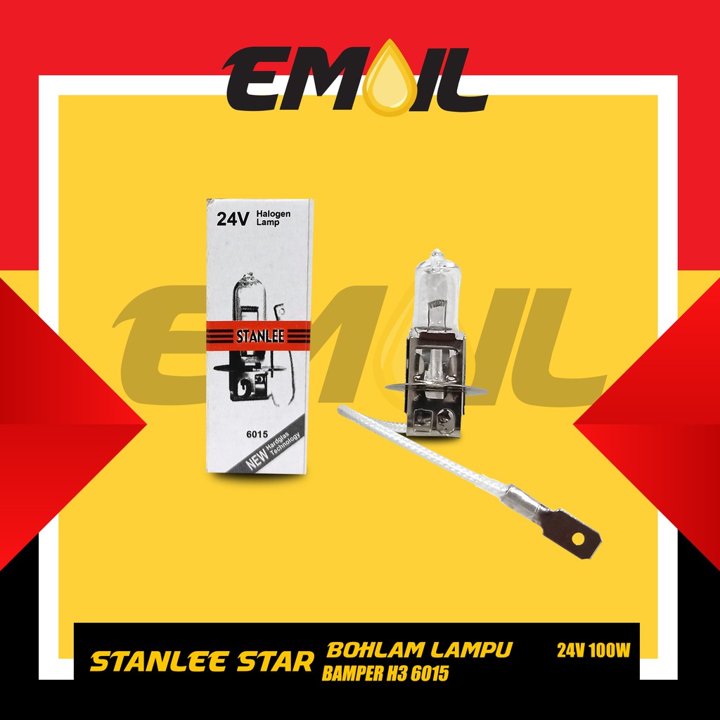 Bohlam lampu bamper H3 24v 100w 6015 merk stanlee star