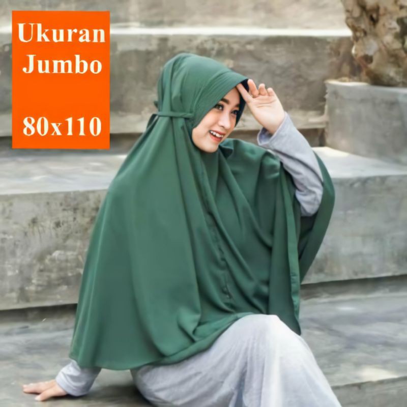 𝐍𝐀𝐖𝐀𝐇𝐈𝐉𝐀𝐁 - KHIMAR INSTAN PET JUMBO TALI ALISHA HIJAB INSTAN / KHIMAR PET JUMBO SYARI/JILBAB INSTAN 