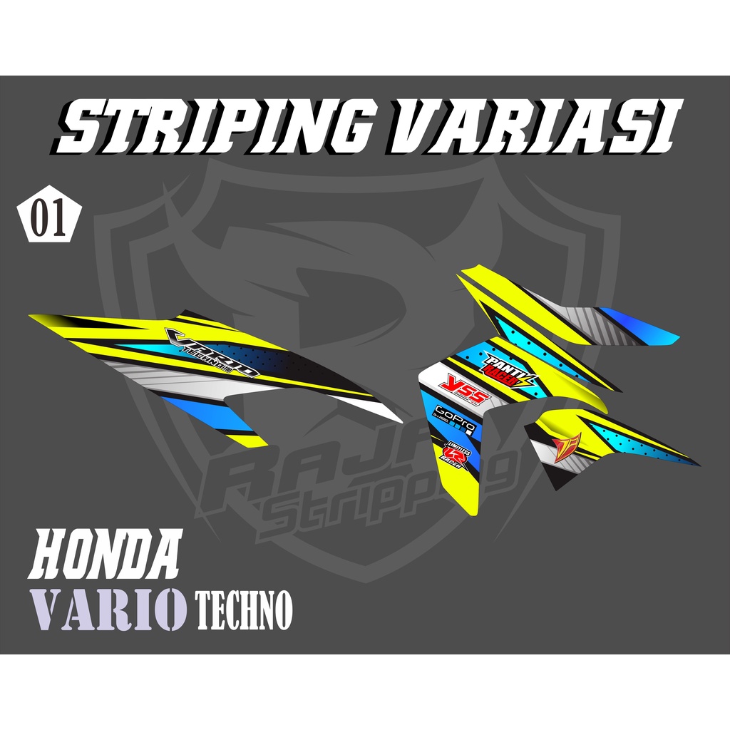 Striping Honda Vario Techno_Stiker Striping Vario Techno 110 Custom Minimalis Kode 01