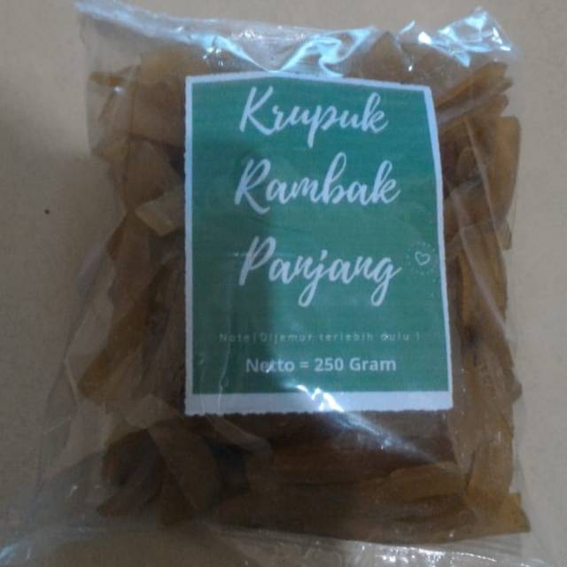 

Krupuk rambak panjang.
