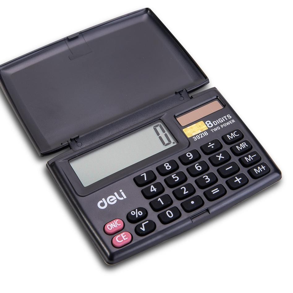 

☚ Deli Kalkulator Pocket 8 digit dengan Cover layar LCD berkualitas Garansi 3 Tahun E39218 ♨