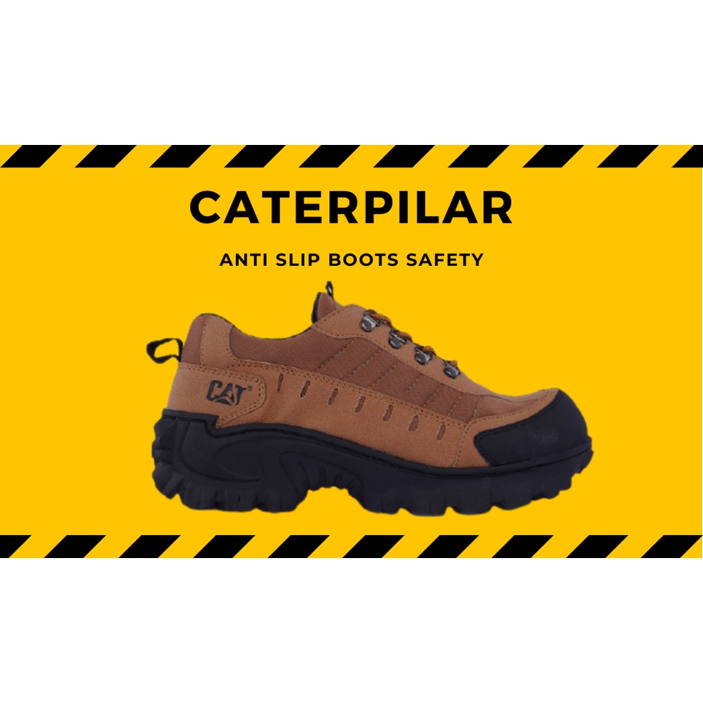 SEPATU CATERPILLAR BULDOZER SEPATU BOOTS SAFETY PRIA UJUNG BESI TACTICAL KERJA BOOT LOWW TERBARU