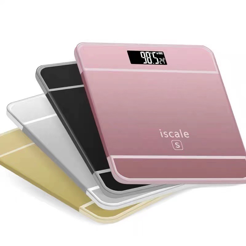 Timbangan Badan Digital iScale 180kg Indicator Body Scale Temperatur