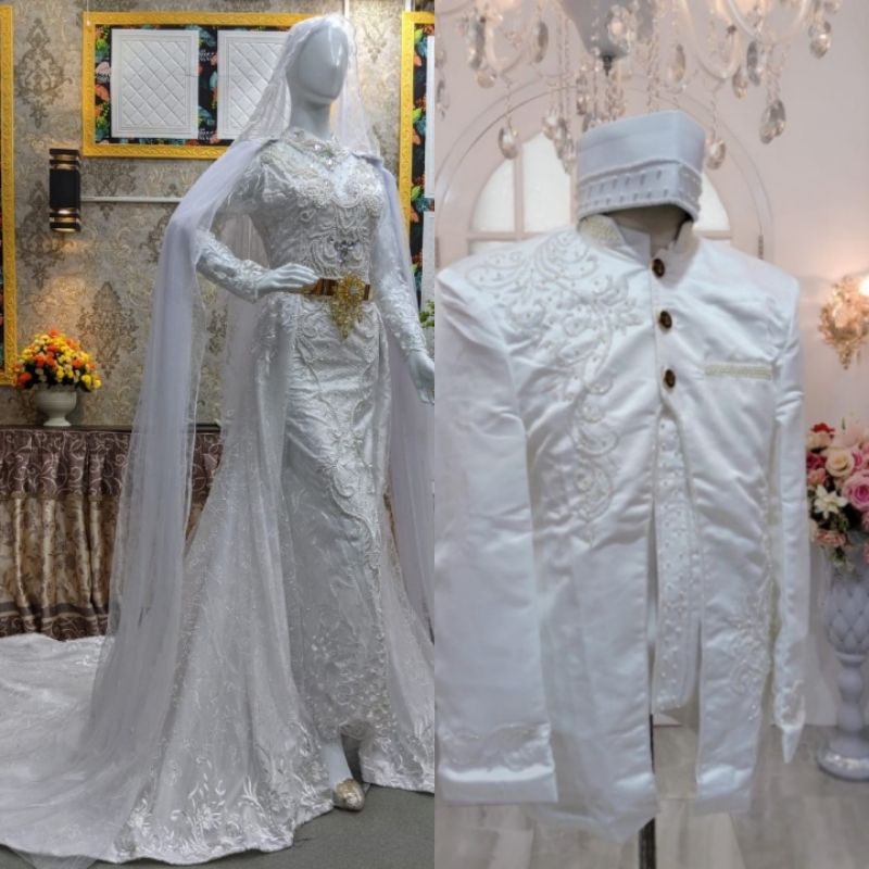 CAUPLE SLIM  WEDDING DRESS / SALE GAUN PENGANTIN /GAUN PENGANTIN MODERN | GAWN AKAD/GAUN BARBY