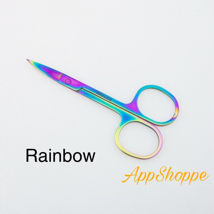 

kertas-pemotong- gunting kumis scissors stainless steel nose ear trimming multi-purpose - hitam